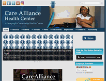 Tablet Screenshot of carealliance.org